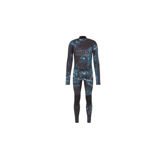 00X0047HOFWSC585 - Men's Full Wetsuit Ocean Print - 585 Fantaisie Fond Bleu