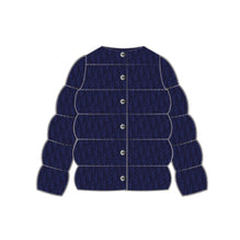 1SBM11PUFDY540 - Kid Girl's Woven Puffer - 540 Marine