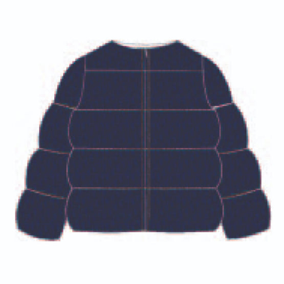 1SBM11PUFDY540 - Kid Girl's Woven Puffer - 540 Marine