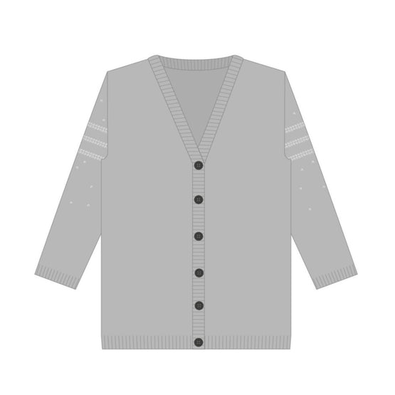 3SBM14CAR3Y910 - Kid Girl's Knit Cardigan - 910 Gris Clair