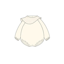 3SBP33BODEY23I - New Born Girl's Jerset Onesie - 23I Ivoire/Or