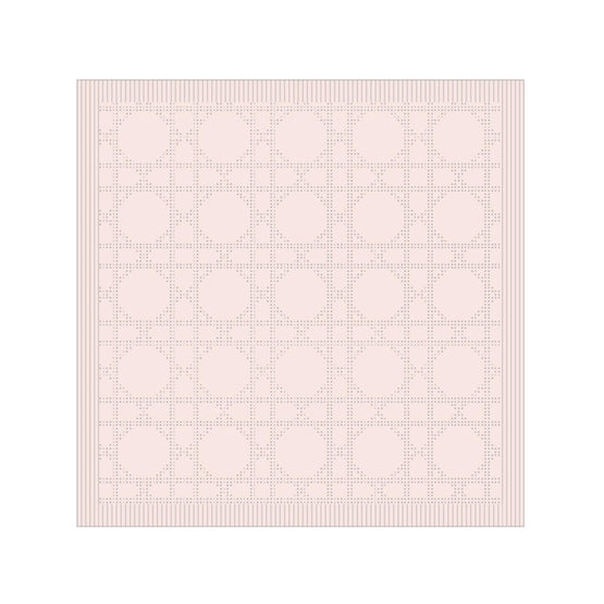 3SBP34BLAAY353 - New Born Girl's Knit Blanket - 353 Poudre