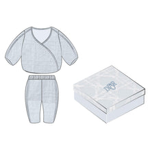 3SBP41KDOBY504 - New Born Boy's Woven Gift Set - 504 Ciel Doux