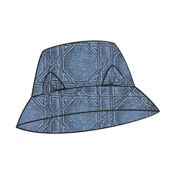 3WBM42HATBY533 - New Born Boy's Bucket Hat - 533 Bleu Denim