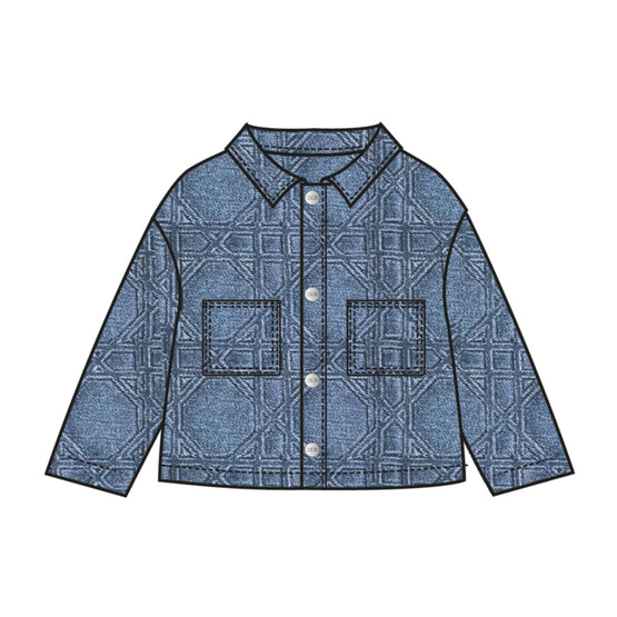 3WBM42PEABY533 - New Born Boy's Denim Blouson - 533 Bleu Denim