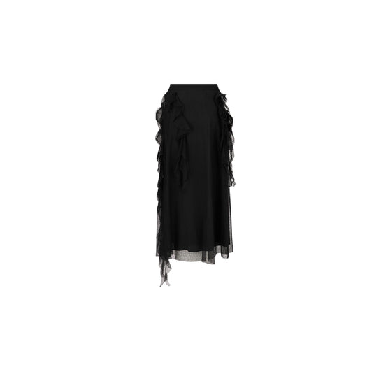 424J21AM630X9000 - Women's Knitwear Skirt - 9000 Noir