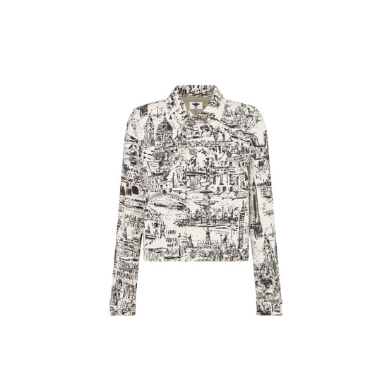 442V11A3634X0930 - Women's Denim Jacket - 0930 Fantaisie Blanc