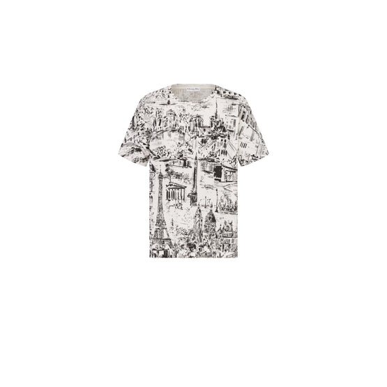 443T09A4534X0930 - Women's Jersey T-Shirt - 0930 Fantaisie Blanc