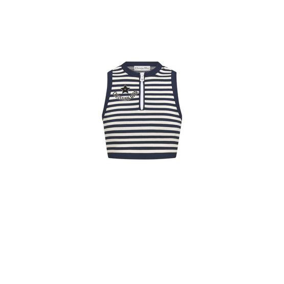 444E15AM560X5853 - Women's Knitwear Top - 5853 Fantaisie Bleu