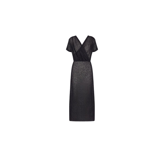 444R17AM482X9330 - Women's Knitwear Dress - 9330 Fantaisie Noir
