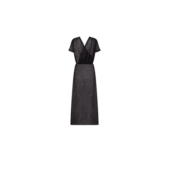 444R17AM482X9330 - Women's Knitwear Dress - 9330 Fantaisie Noir
