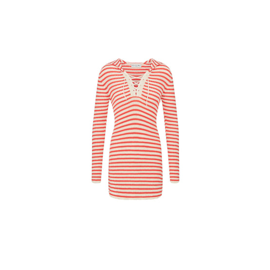 444R30AM779X2824 - Women's Knitwear Dress - 2824 Fantaisie Jaune/Orange