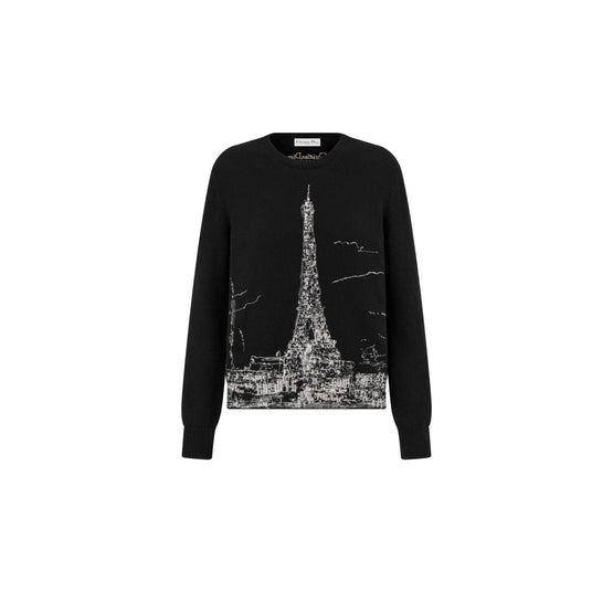 444S85AM089X9410 - Women's Knitwear Pullover - 9410 Fantaisie Noir
