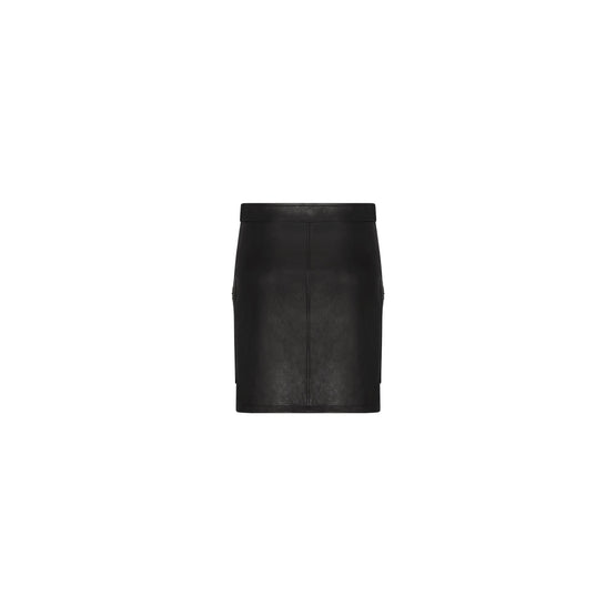 445J41AL026X9000 - Women's Leather Skirt - 9000 Noir