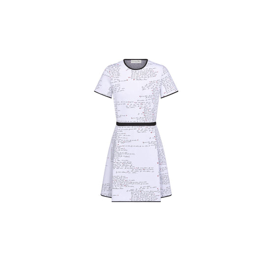 454R04AM552X0893 - Women's Knitwear Dress - 0893 Fantaisie Blanc