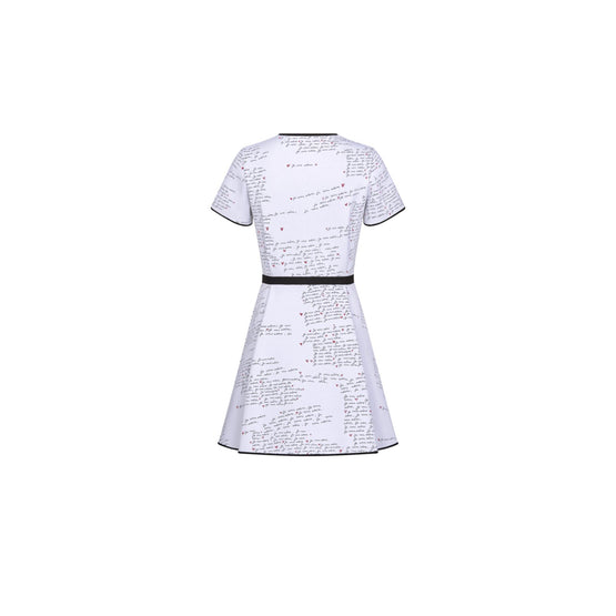 454R04AM552X0893 - Women's Knitwear Dress - 0893 Fantaisie Blanc