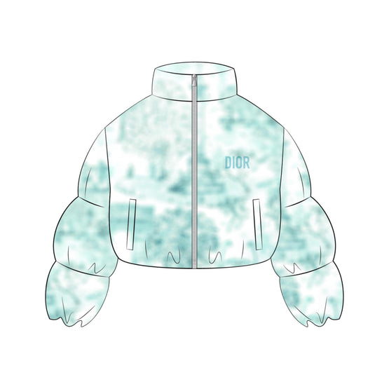 4SBM11PUFCY30H - Kid Girl's Woven Puffer - 30H Imprimé Paris