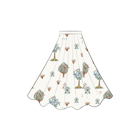 4SBM11SKTMY013 - Kid Girl's Woven Skirt - 013 Blanc Lait