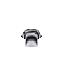 4SBM13TEEMY48D - Kid Girl's Jersey T-Shirt - 48D Marine/Blanc
