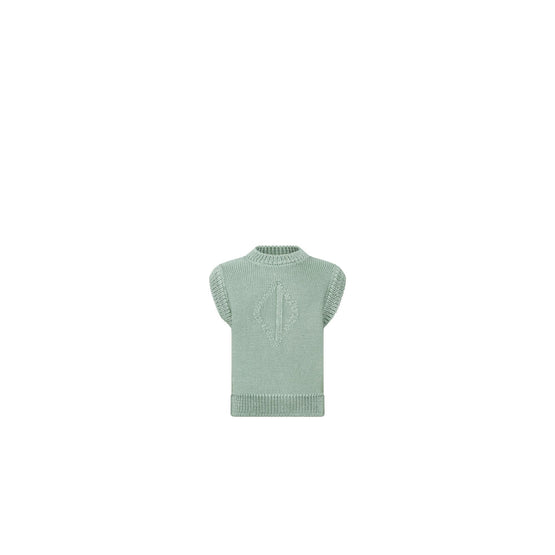 4SBM14PULTY407 - Kid Girl's Knit Sweater - 407 Celadon