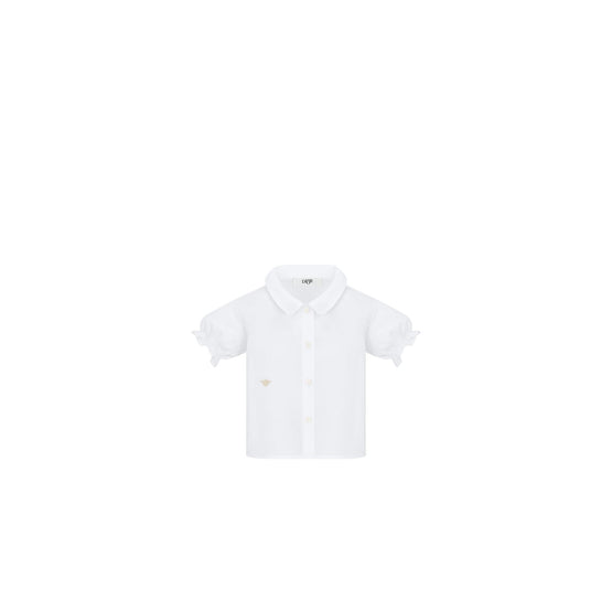 4SBM31SRTAY001 - New Born Girl's Woven Shirt - 001 Blanc