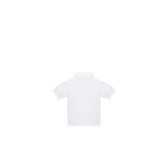 4SBM31SRTAY001 - New Born Girl's Woven Shirt - 001 Blanc