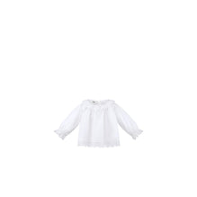 4SBM31SRTBY013 - New Born Girl's Woven Shirt - 013 Blanc Lait