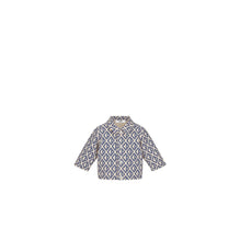 4SBM41PEAAY523 - New Born Boy's Woven Blouson - 523 Bleu