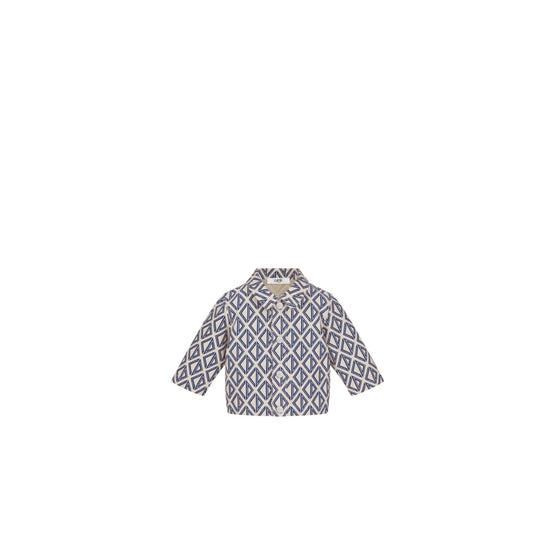 4SBM41PEAAY523 - New Born Boy's Woven Blouson - 523 Bleu