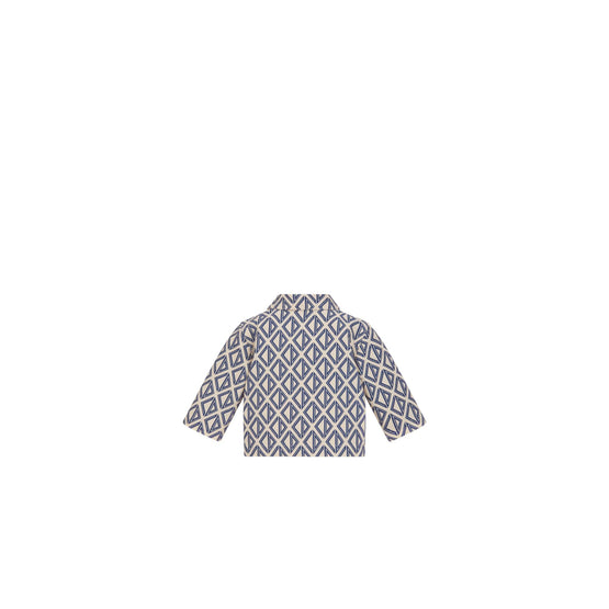 4SBM41PEAAY523 - New Born Boy's Woven Blouson - 523 Bleu
