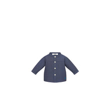 4SBM41SRTFY523 - New Born Boy's Woven Shirt - 523 Bleu