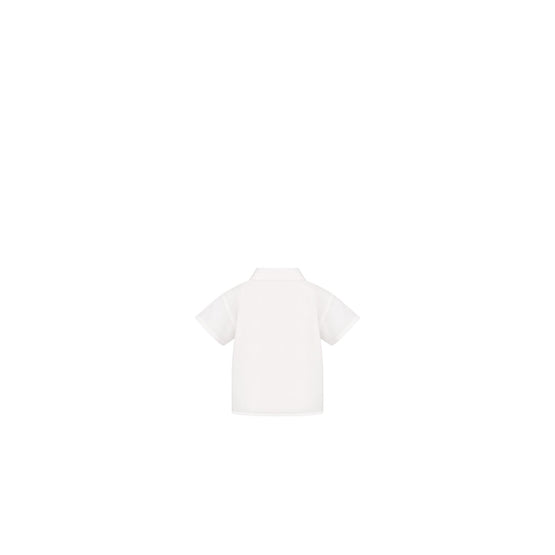 4SBM41SRTJY013 - New Born Boy's Woven Shirt - 013 Blanc Lait