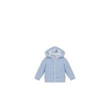 4SBM44CAREY515 - New Born Boy's Knit Cardiga - 515 Bleu Clair