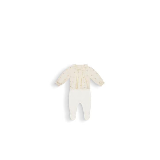 4SBP33KDOFY014 - New Born Girl's Woven Gift Set - 014 Cream