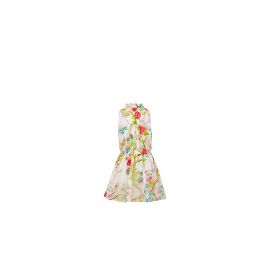 4WBM11DRSKY52J - Kid Girl's Woven Dress - 52J Toile De Jouy Fleurs/Multi