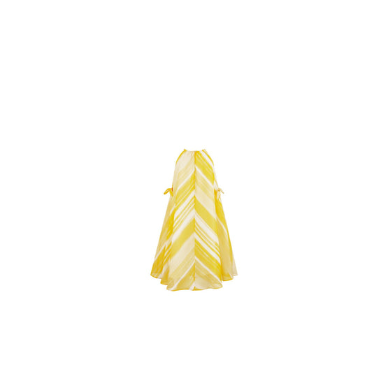 4WBM11DRSNY30K - Kid Girl's Woven Dress - 30K Rayures Jaunes