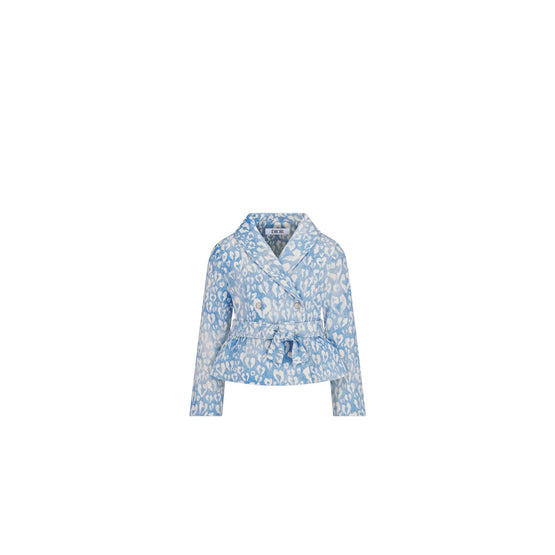 4WBM11JKTOY160 - Kid Girl's Woven Jacket - 160 Bleu/Blanc
