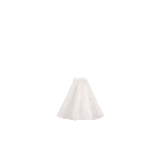4WBM11SKTGY013 - Kid Girl's Woven Skirt - 013 Blanc Lait