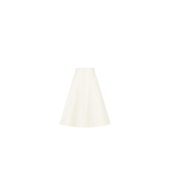 4WBM11SKTHY013 - Kid Girl's Woven Skirt - 013 Blanc Lait