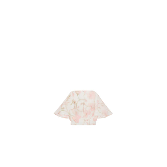 4WBM11SRTDY135 - Kid Girl's Woven Shirt - 135 Blanc/Rose
