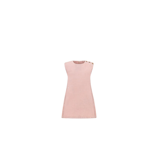 4WBM12DRSEY300 - Kid Girl's Denim Dress - 300 Rose