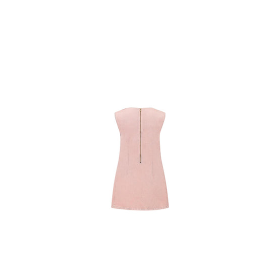 4WBM12DRSEY300 - Kid Girl's Denim Dress - 300 Rose