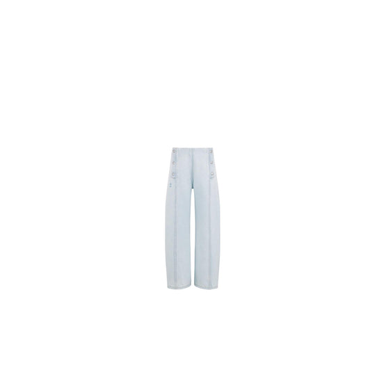 4WBM12PANEY533 - Kid Girl's Denim Pants - 533 Bleu Denim
