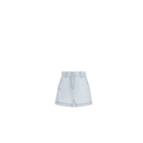 4WBM12SKTEY533 - Kid Girl's Denim Skirt - 533 Bleu Denim