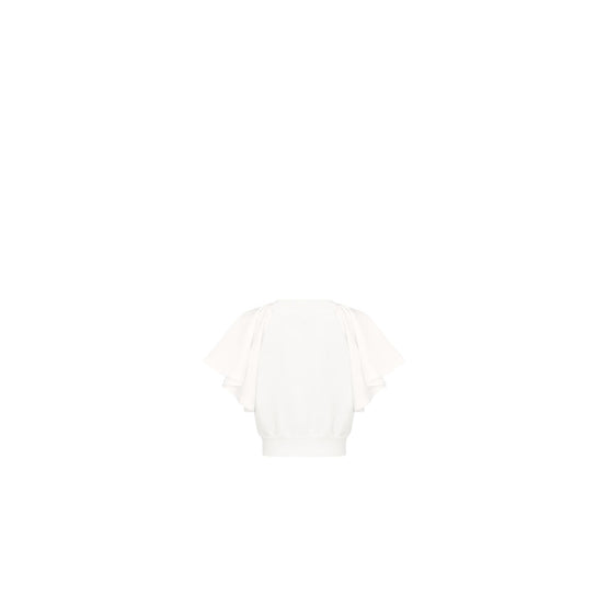 4WBM13SWECY013 - Kid Girl's Jersey Sweatshirt - 013 Blanc Lait