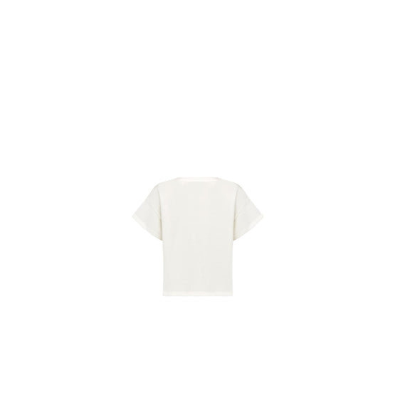 4WBM13TEEDY013 - Kid Girl's Jersey T-Shirt - 013 Blanc Lait