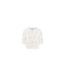 4WBM14PULEY013 - Kid Girl's Knit Sweater - 013 Blanc Lait