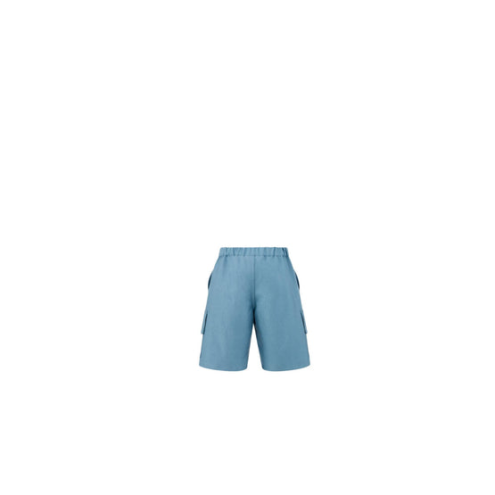 4WBM21SHTFY523 - Kid Boy's Woven Shorts - 523 Bleu
