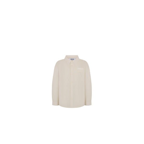 4WBM21SRTCY31B - Kid Boy's Woven Shirt - 31B Blanc/Beige