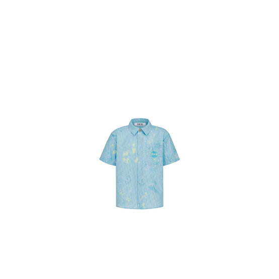 4WBM21SRTGY575 - Kid Boy's Woven Shirt - 575 Bleu Turquoise